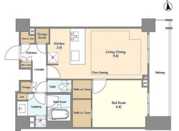 オアーゼ新宿市谷薬王寺の物件間取画像